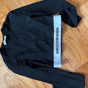 Paco Rabanne Black Crew Neck Top FR 36